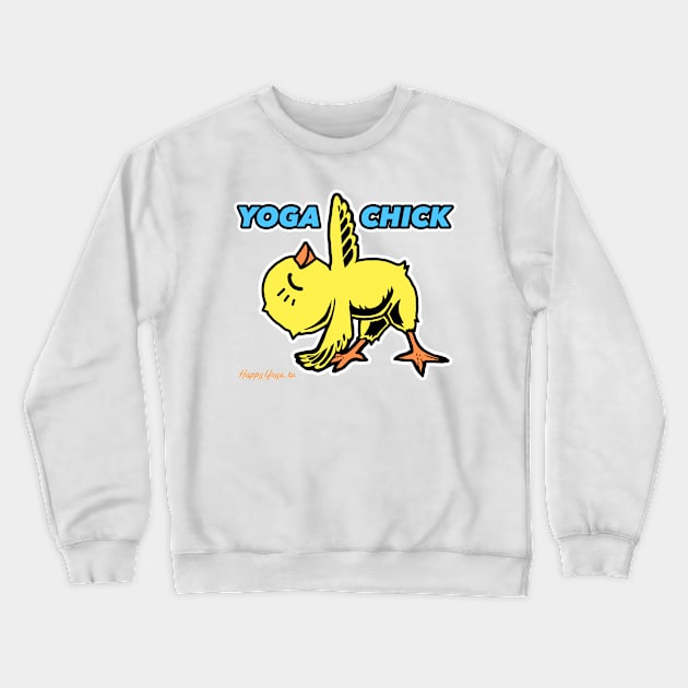 Yoga Chick | Color Design Crewneck Sweatshirt by ConstellationPublishing